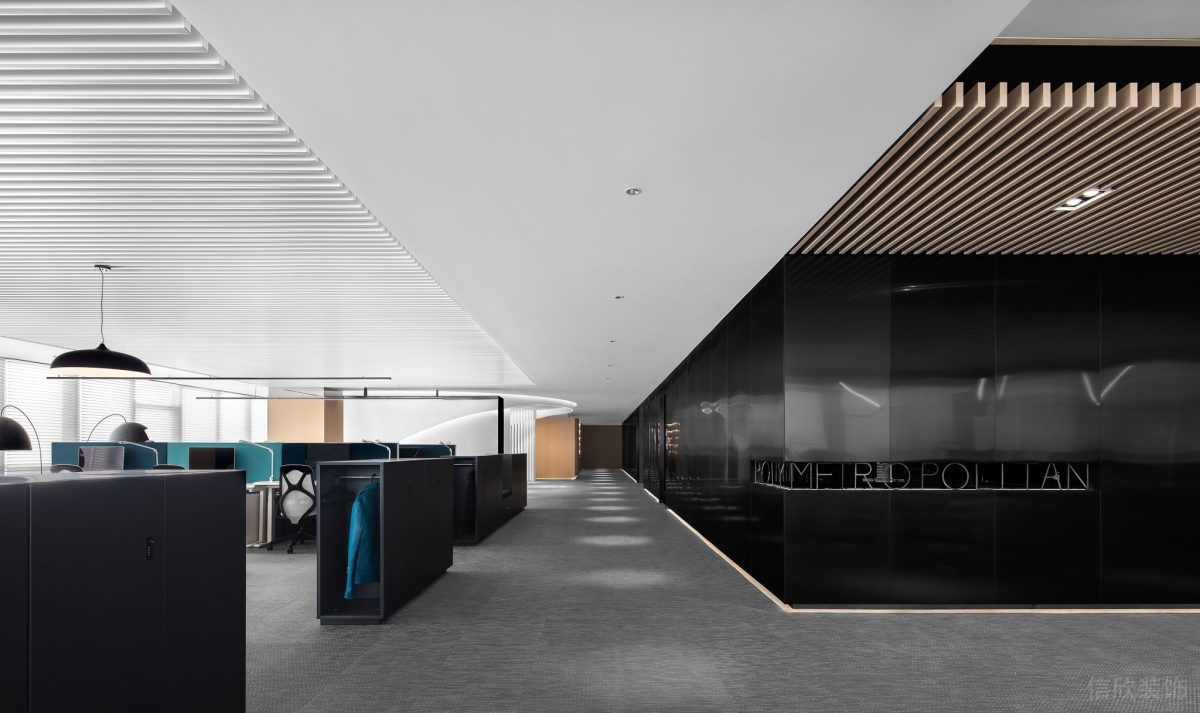 黑色商務(wù)風(fēng)隔斷辦公桌設(shè)計(jì)