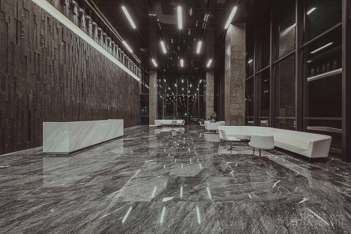 落地格子窗弧形沙發(fā)公共區(qū)域裝修