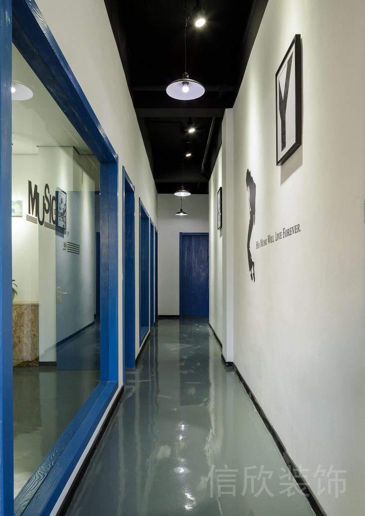 羅湖粵海城琴社裝修設(shè)計(jì)教室走廊