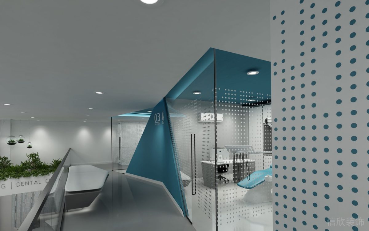 Pvc過(guò)道設(shè)計(jì)二樓牙科診室門前區(qū)域