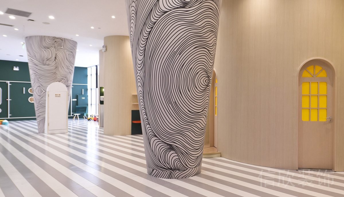 深圳市龍華區(qū)理想時(shí)代大廈同心游泳館裝修設(shè)計(jì)走廊設(shè)計(jì)