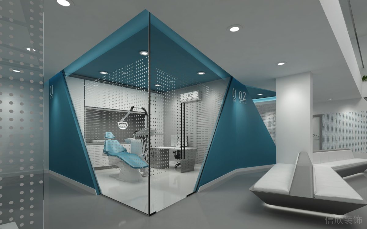 深圳市l(wèi)型區(qū)域落地玻璃幾何機(jī)構(gòu)過道裝修