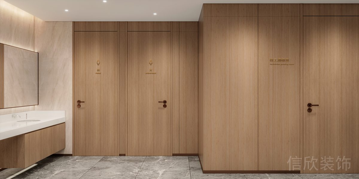 天安科技產(chǎn)業(yè)園口腔中心廁所純木裝修