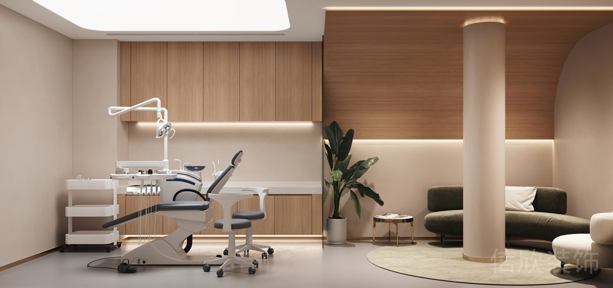 天安科技產(chǎn)業(yè)園口腔中心圓形沙發(fā)效果圖