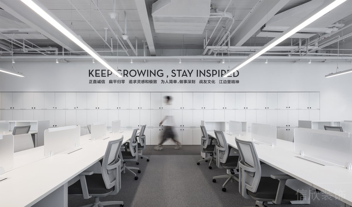 現(xiàn)代風格白色調辦公室工業(yè)風天花板設計