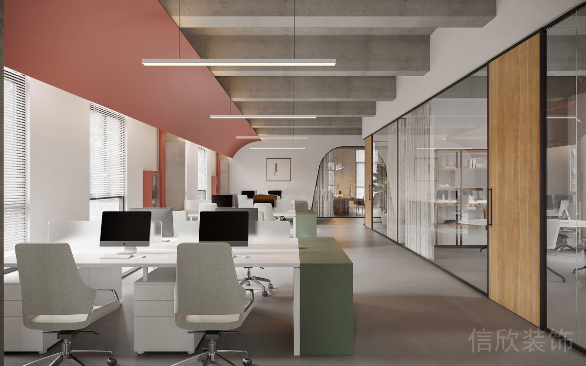 現(xiàn)代簡約風(fēng)辦公室裝修設(shè)計 開放辦公區(qū)