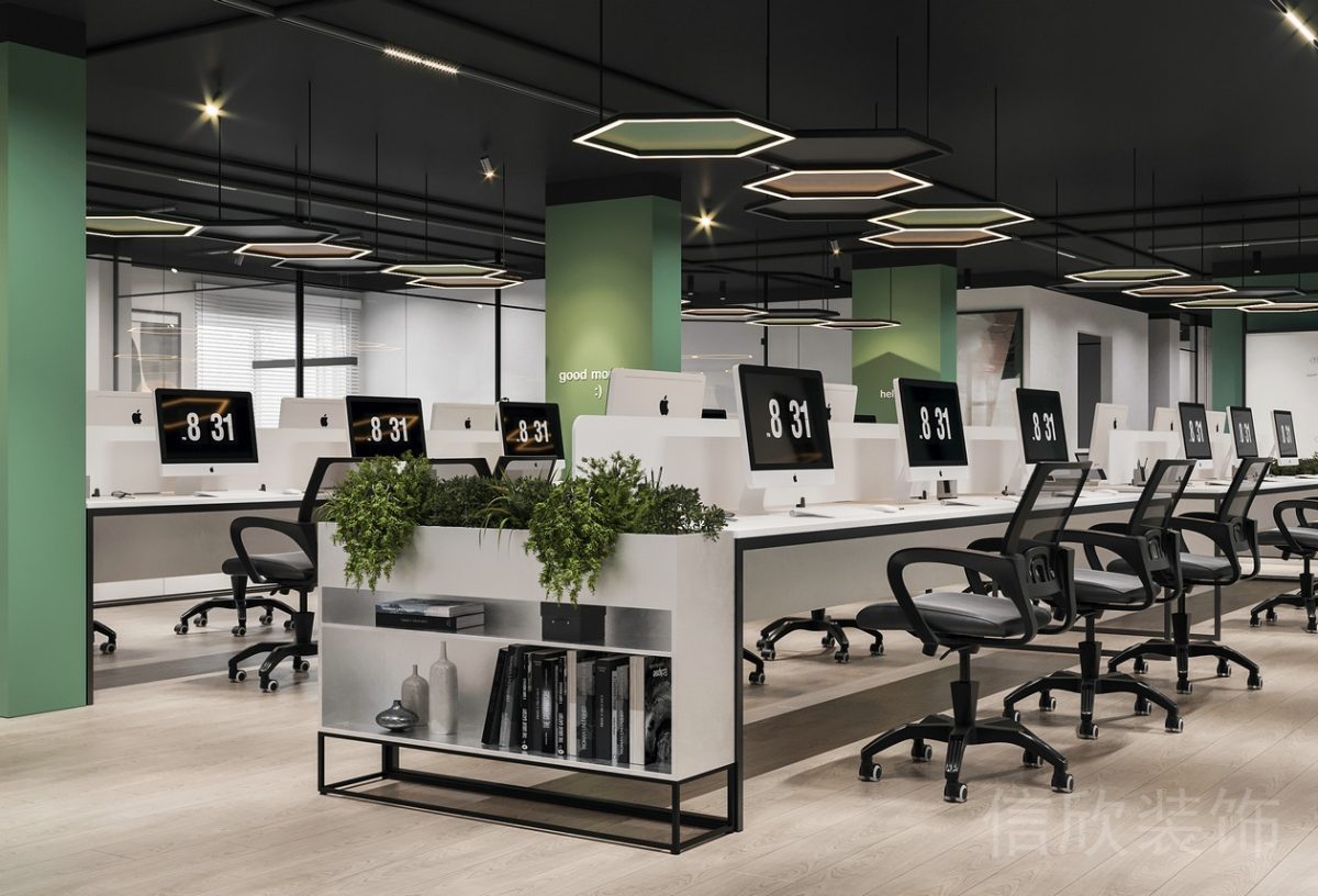 現(xiàn)代輕奢風(fēng)格辦公空間開放辦公區(qū)裝修設(shè)計