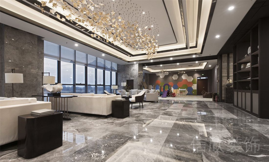 雪松大廈墨丁國(guó)際英語(yǔ)裝修設(shè)計(jì)休息區(qū)