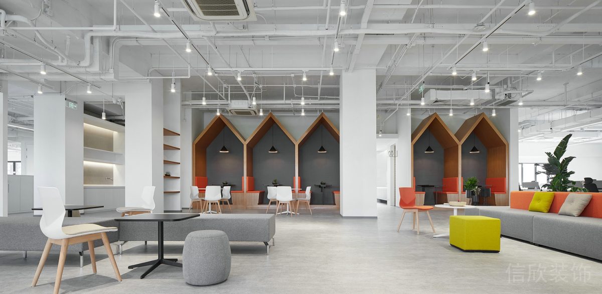 幾何線條木屋造型洽談室辦公室創(chuàng)意設(shè)計(jì)圖