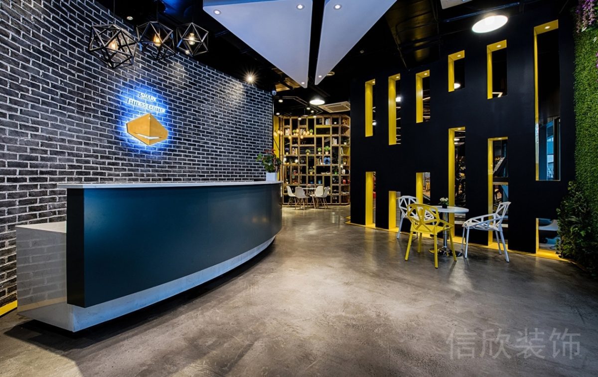 復(fù)古工業(yè)風(fēng)裝修設(shè)計(jì)健身房大廳接待處設(shè)計(jì)