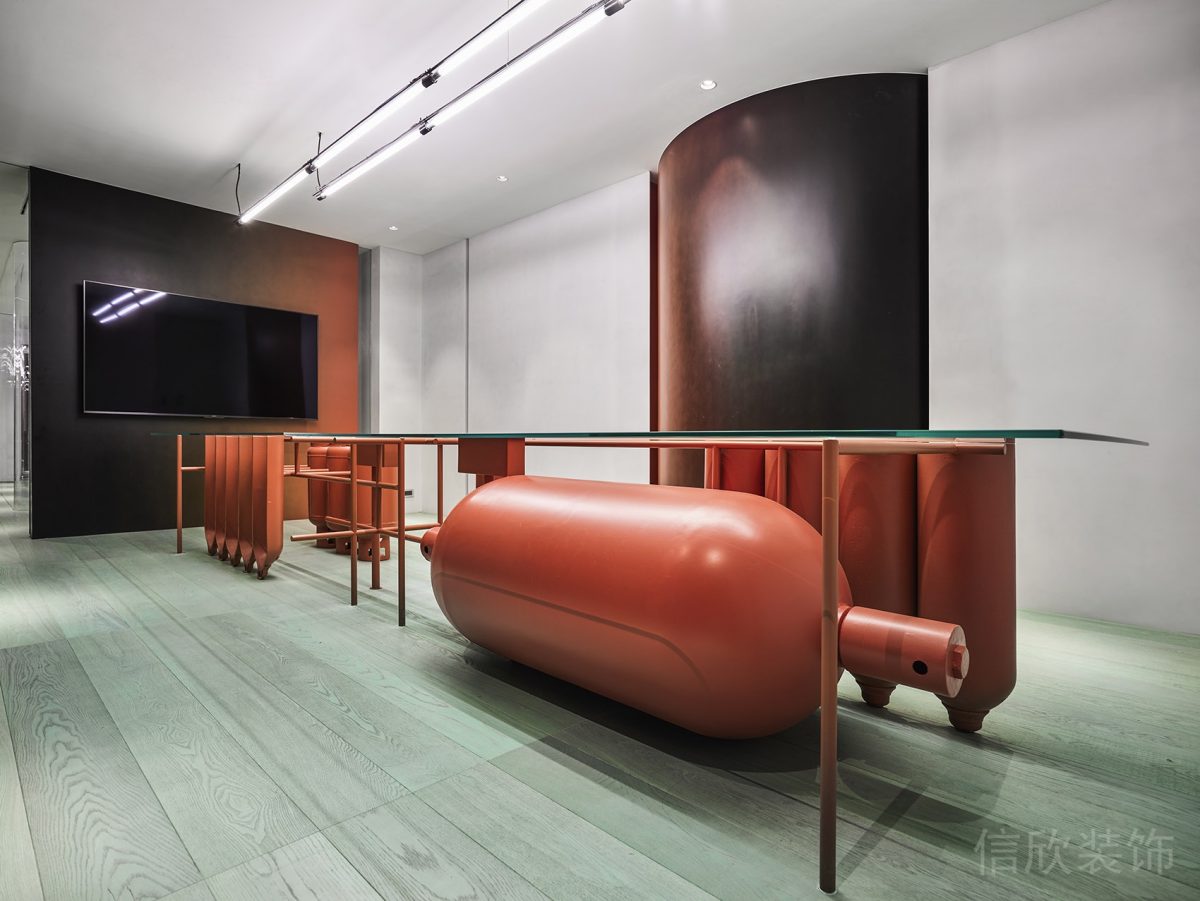 工業(yè)風辦公空間會議桌設計