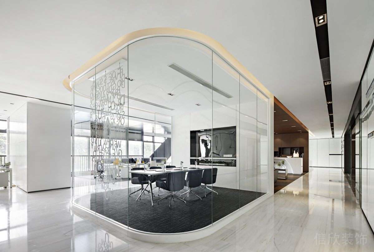 隔音弧形玻璃獨(dú)立辦公室會(huì)議室小型洽談區(qū)