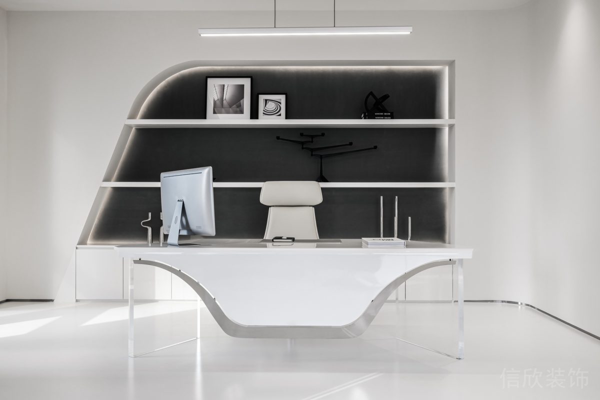 黑白極簡風(fēng)辦公空間獨(dú)立辦公室裝修設(shè)計