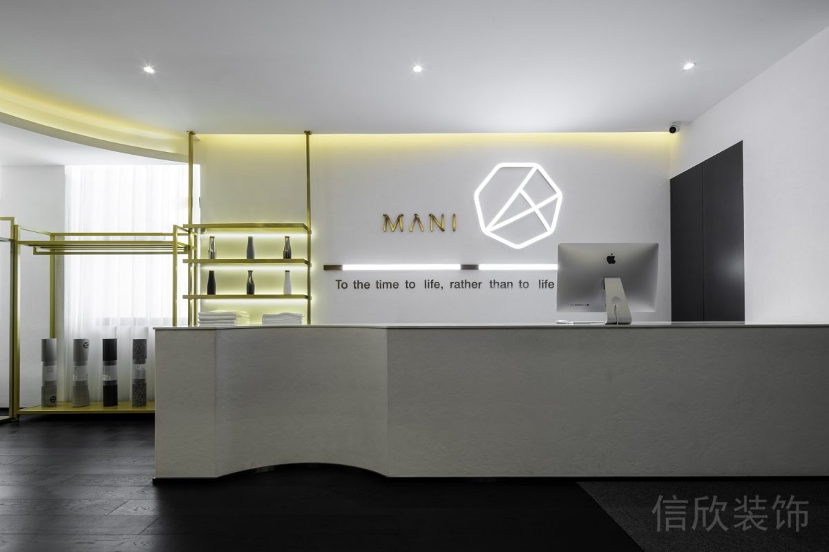 簡約原木地板設(shè)計(jì)半開放式前臺