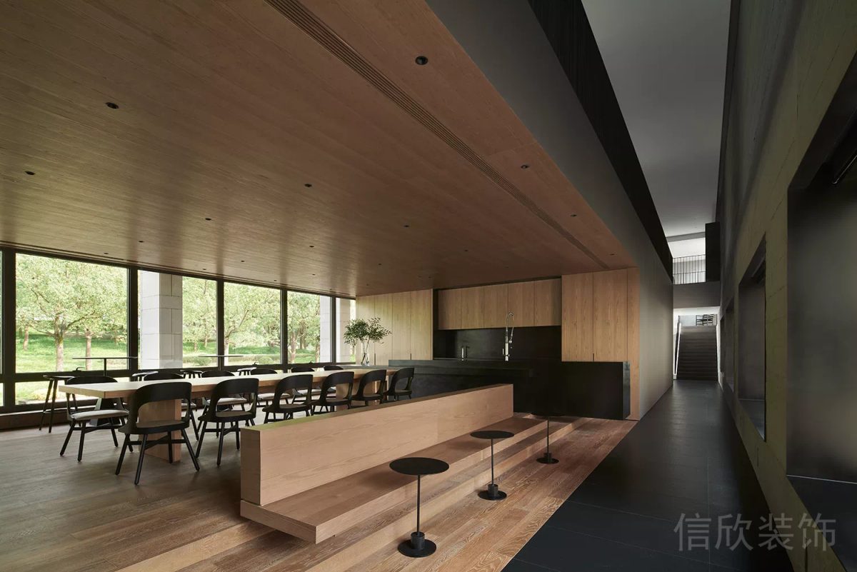 簡(jiǎn)約中式全屋原木辦公室效果圖