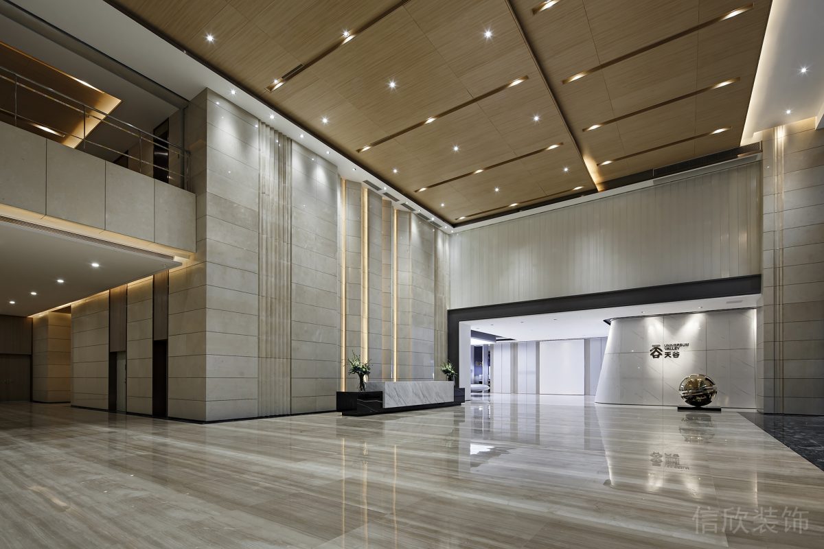 輕奢風(fēng)大廳辦公室設(shè)計(jì)大廳大理石地板