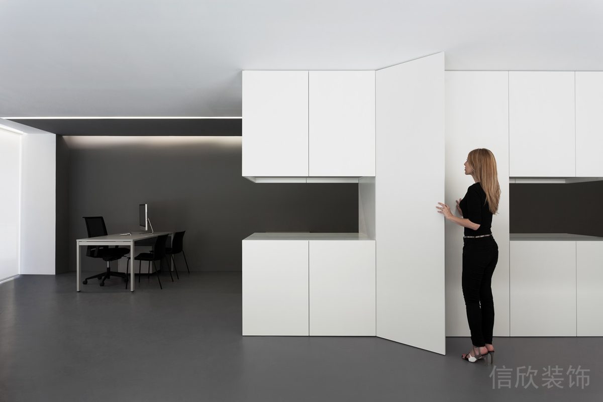 收納柜多功能墻體設(shè)計(jì)辦公室裝修效果圖