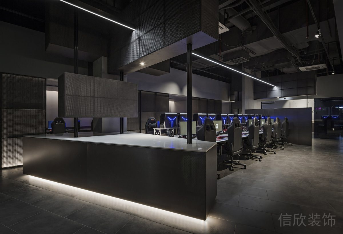 現(xiàn)代簡約工業(yè)風(fēng)天花板俱樂部裝修設(shè)計(jì)