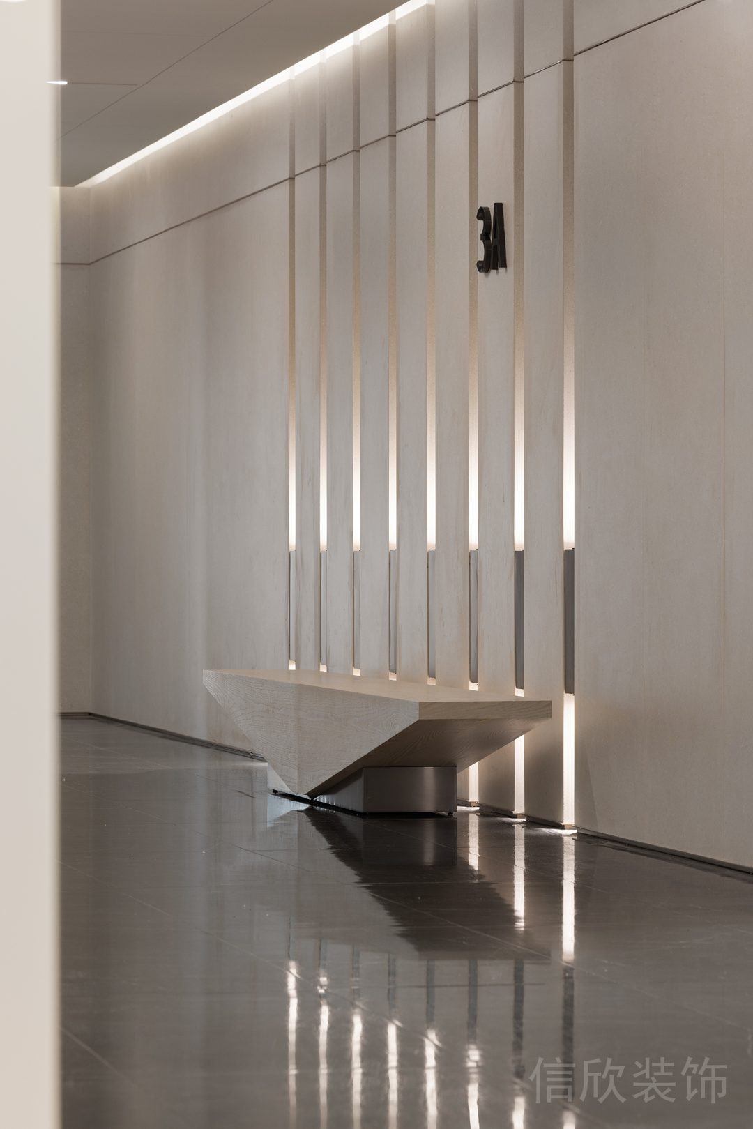 過道前臺區(qū)接待處現(xiàn)代輕奢風(fēng)裝修圖