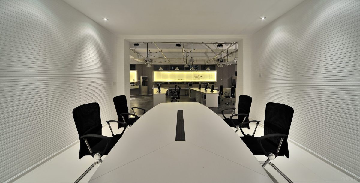 拱形黑白色調(diào)裝修會(huì)議室辦公室裝修