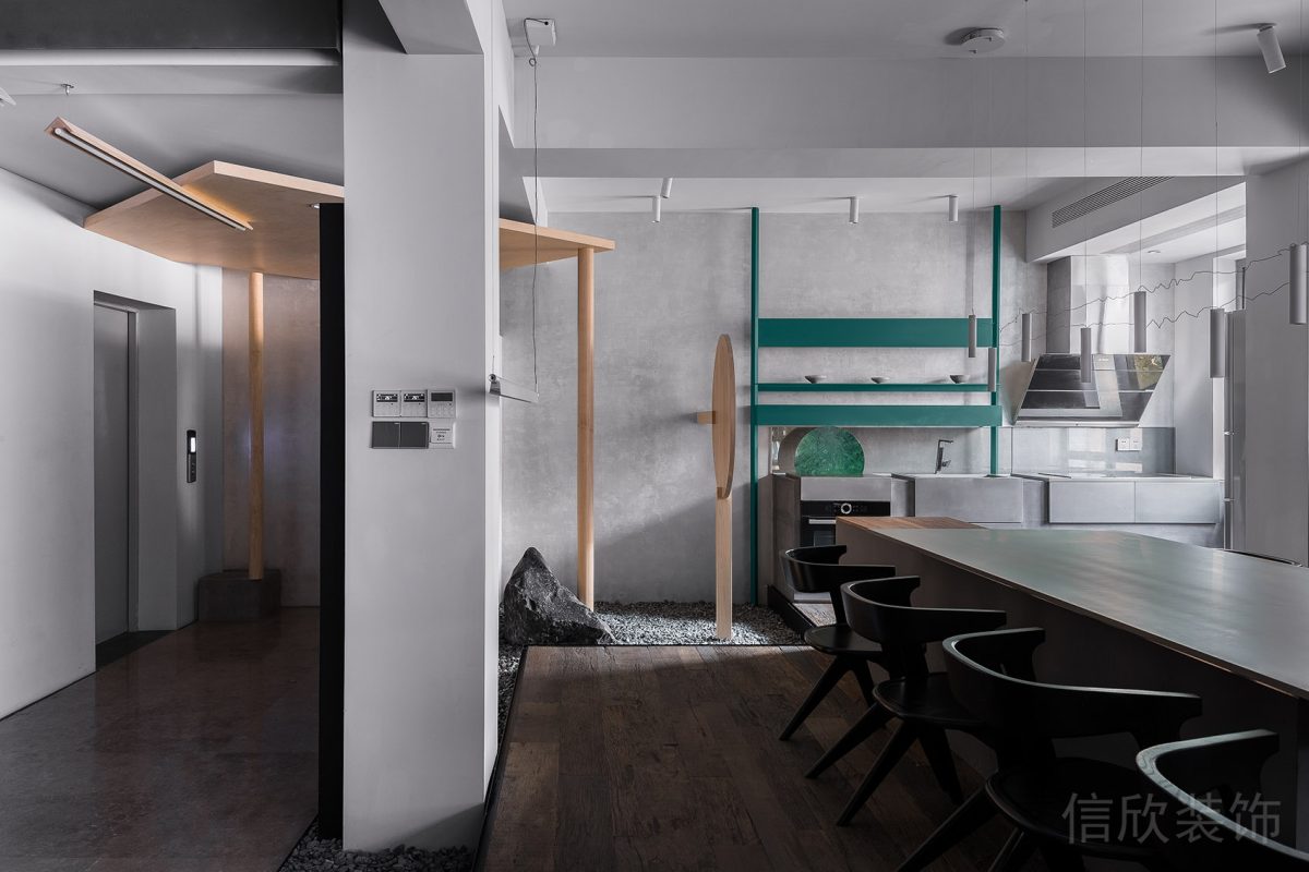 會議室裝修設計極簡風辦公室效果圖黑白色調(diào)射燈天花設計