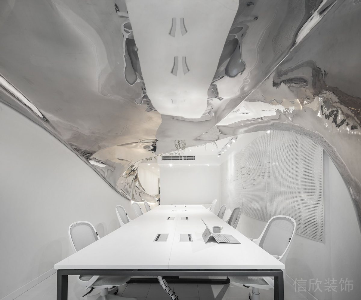 鏡面不銹鋼天花設(shè)計現(xiàn)代會議室設(shè)計圖