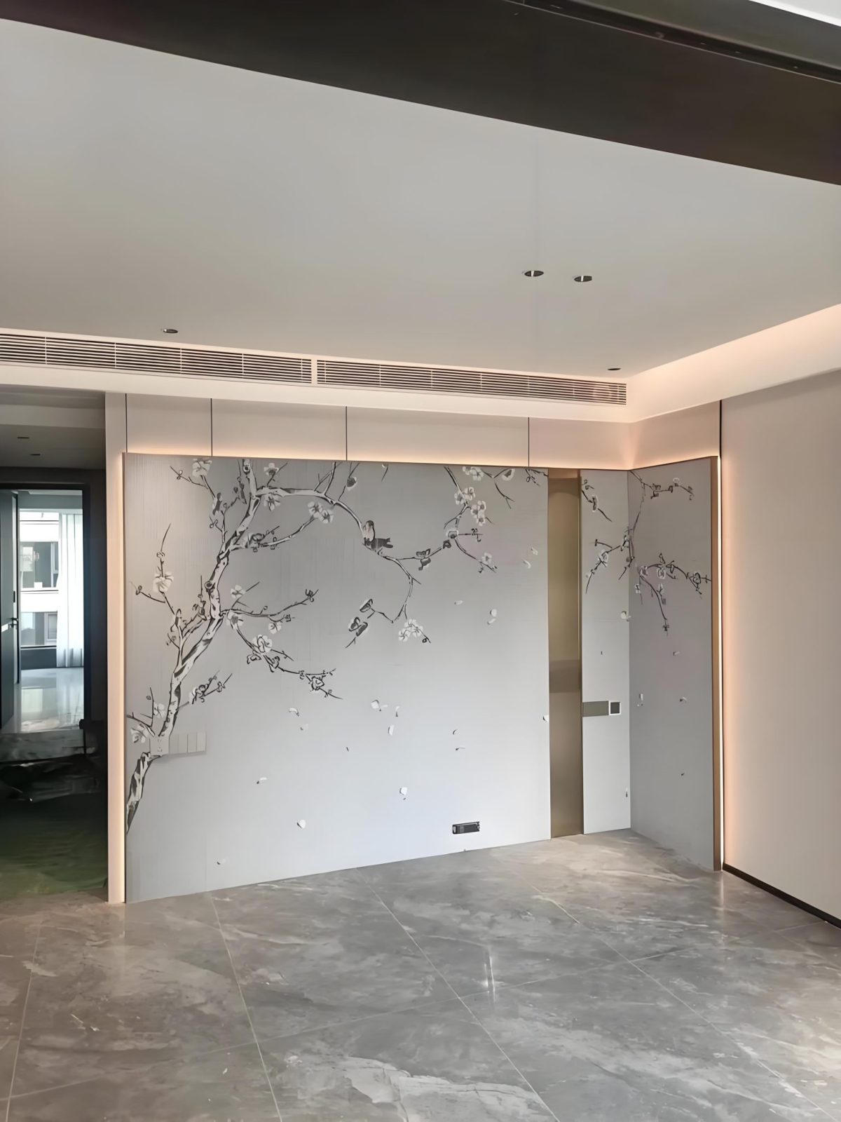 碳晶板花鳥(niǎo)形象墻